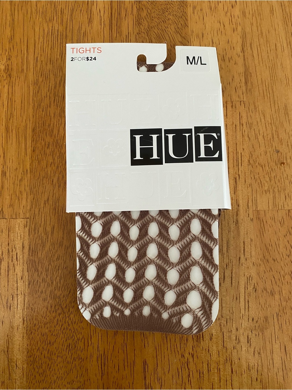 Hue Women's Openwork Net Tights Coco Brown  Size M/L